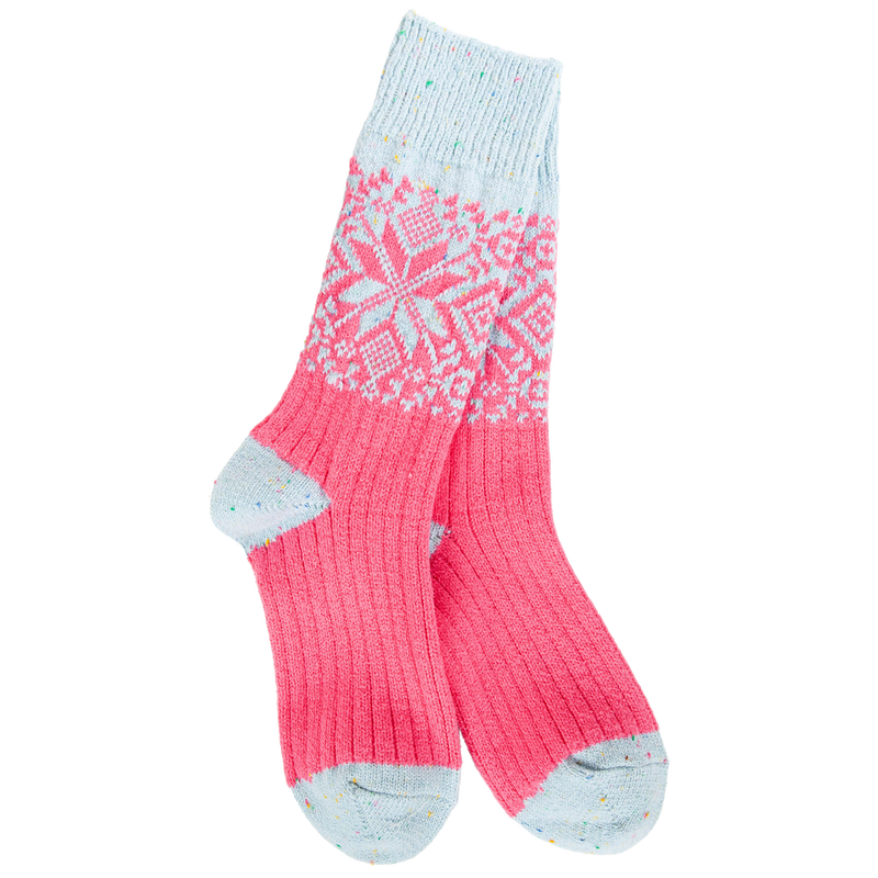 Weekend Holiday Crew Pink Blue Confetti