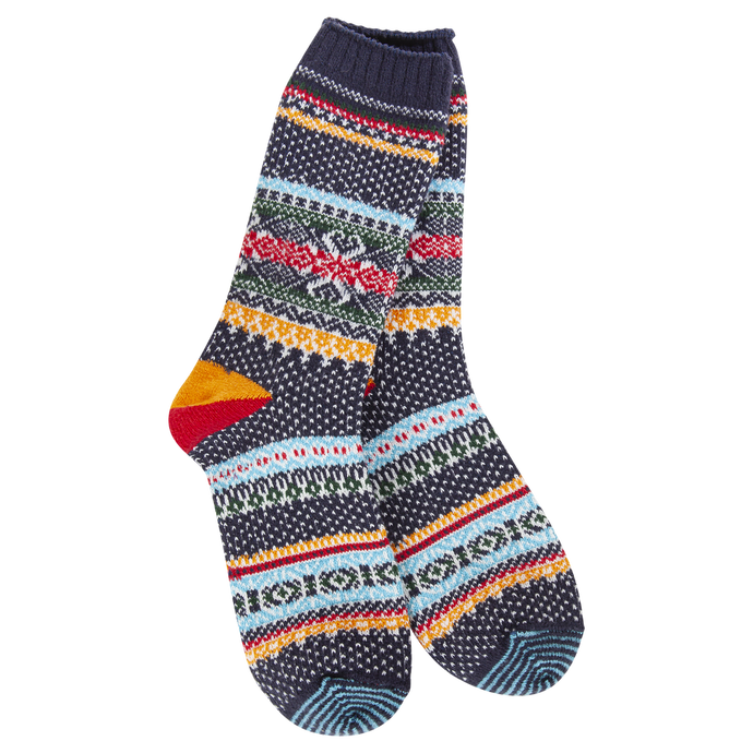 Holiday Seasonal Crew Navy Multi