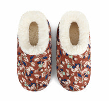 Snoozies | Floral Corduroy Slipper With Memory Foam Sole