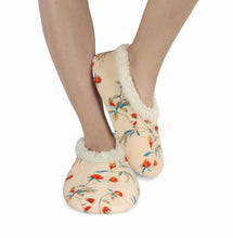 Snoozies | Floral Corduroy Slipper With Memory Foam Sole