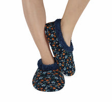 Snoozies | Floral Corduroy Slipper With Memory Foam Sole