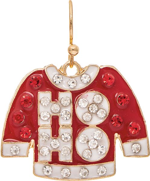 Gold HO HO Ugly Sweater Earring