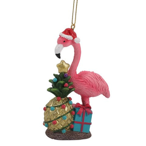 Resin Flamingo & Gifts Ornament