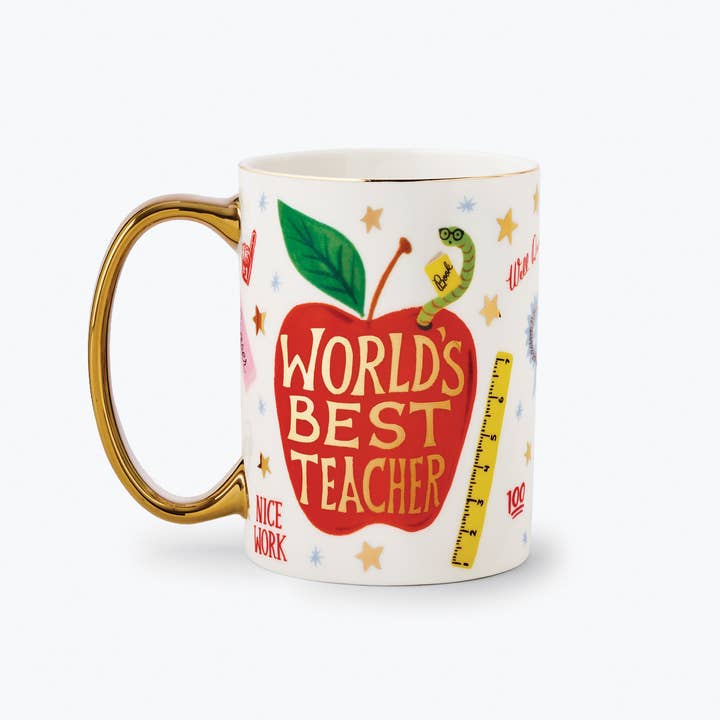 Rifle Paper Co. | World's Best Teacher Porcelain Mug