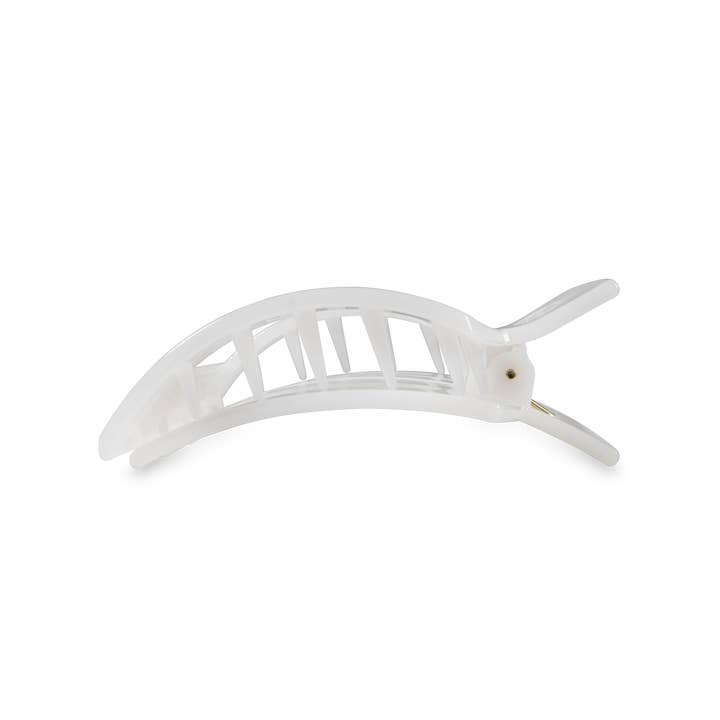 Square Flat Hair Clip | Coconut White
