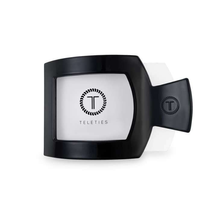 Square Flat Hair Clip | Jet Black
