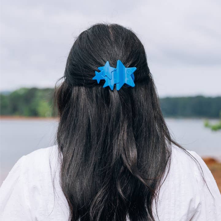 Flat Hair Clip | Blue Shooting Star