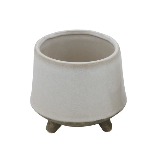 Stoneware Planter with Feet