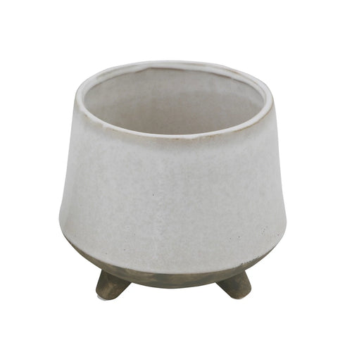 Stoneware Planter with Feet