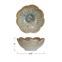 Stoneware Flower Shaped Bowl (Each One Will Vary)