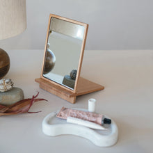Rubberwood Interlocking Dresser/Desk Mirror, Natural