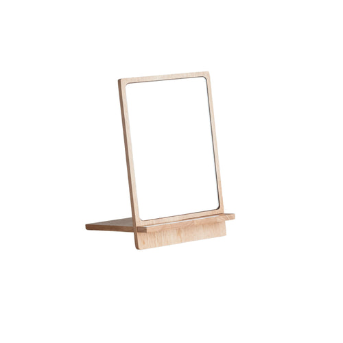 Rubberwood Interlocking Dresser/Desk Mirror, Natural
