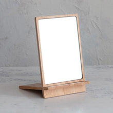 Rubberwood Interlocking Dresser/Desk Mirror, Natural