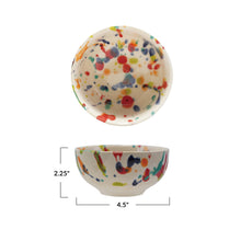 Handmade Stoneware Bowl, Rolled Speckled Finish & Unglazed (Each One Will Vary)