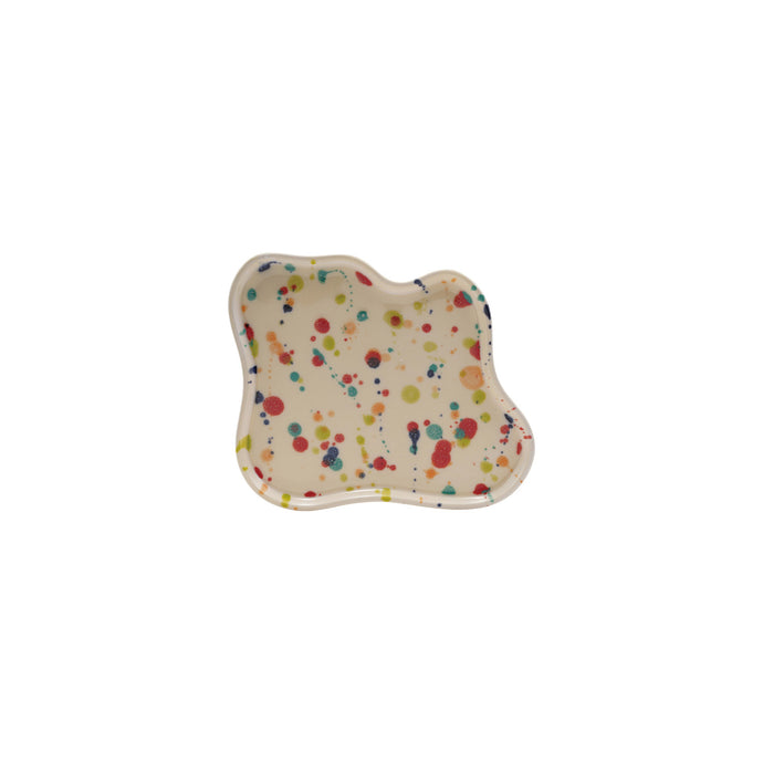 Handmade Stoneware Plate, Rolled Speckled Finish (Each One Will Vary)