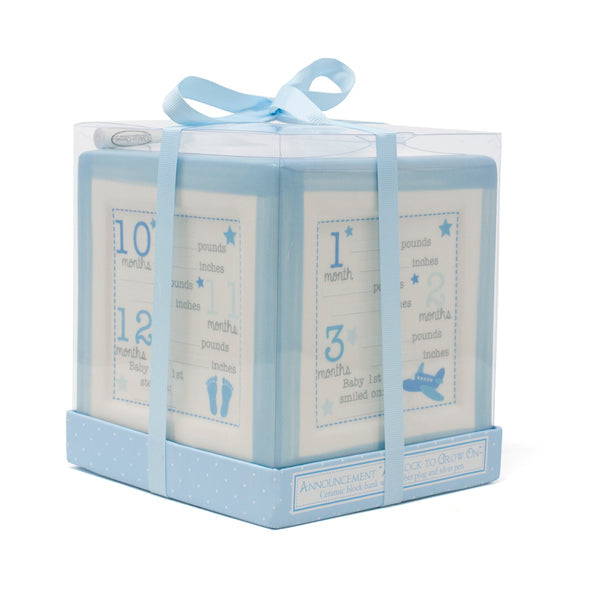 Announcement Block to Grow On- Blue