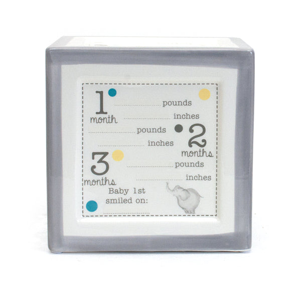 Announement Block to Grow On Gray