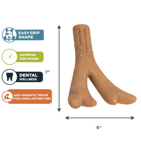 Antler Chew Dog Toy Bacon Scent