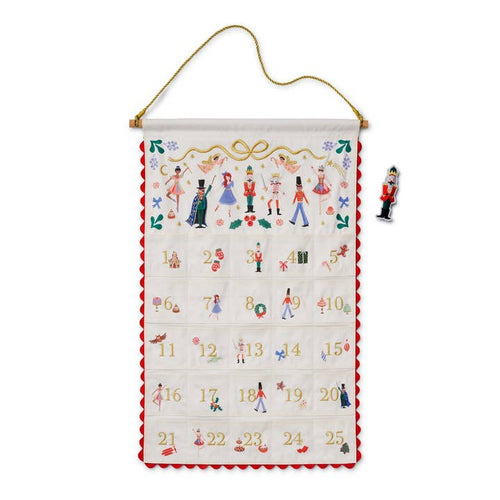 Rifle Paper Co. | Nutcracker Embroidered Hanging Advent Calendar