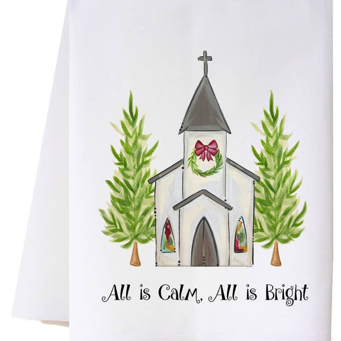 Holiday Church Flour Sack Towel