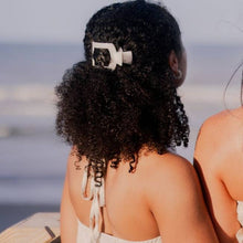 Square Flat Hair Clip | Coconut White
