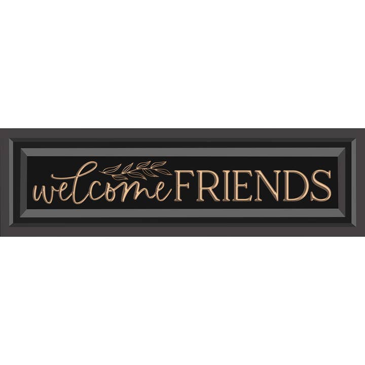 Welcome Friends Carved Wall Décor