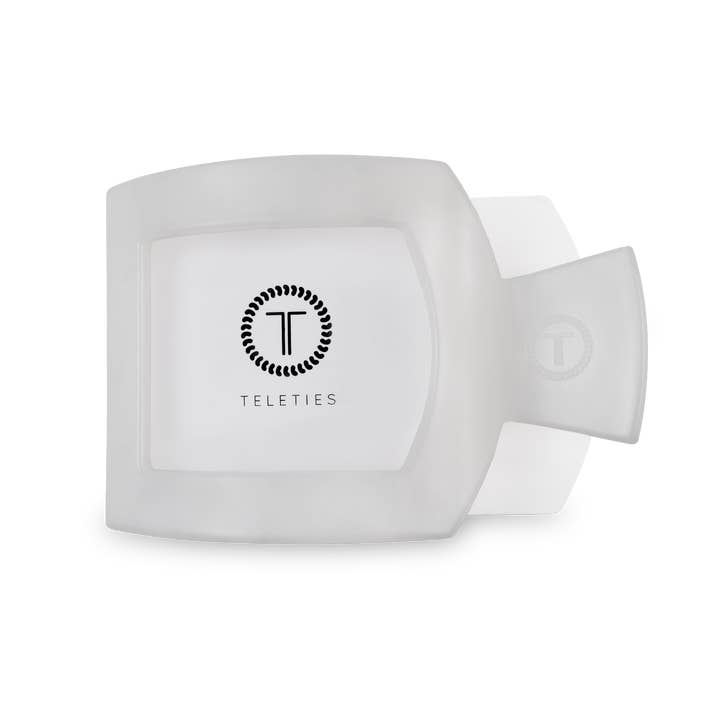 Square Flat Hair Clip | Coconut White