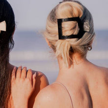 Square Flat Hair Clip | Jet Black