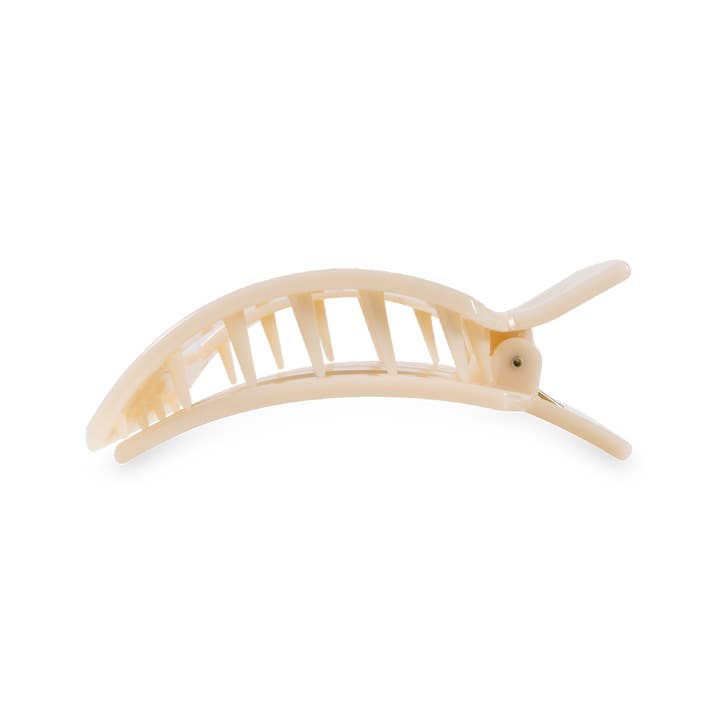 Square Flat Hair Clip | Almond Beige