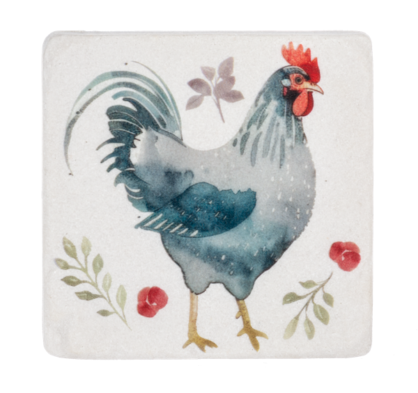 Watercolor Chicken Coaster (4 pc. set)