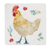 Watercolor Chicken Coaster (4 pc. set)