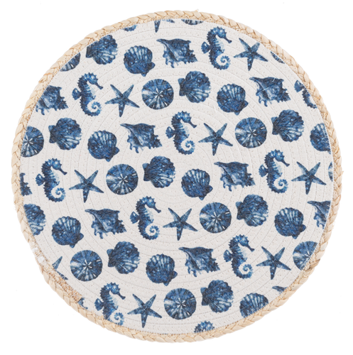 Round Watercolor Under the Sea Placemat