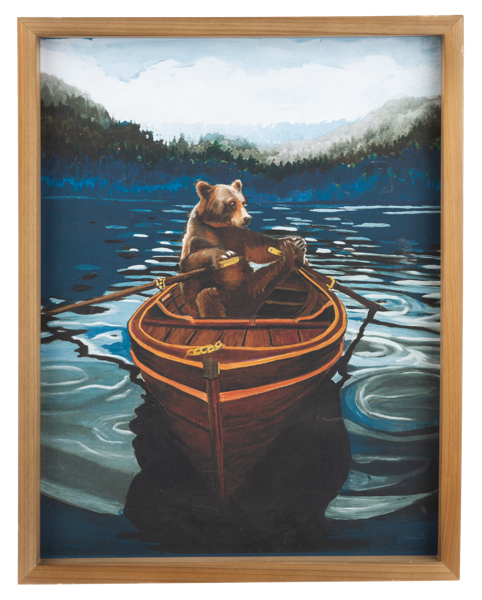 Bear in Boat Wall Decor