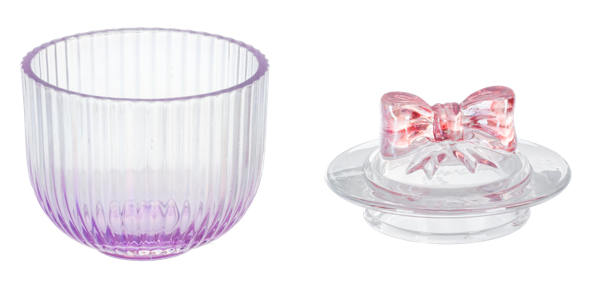 Ribbed Trinket Dish with Bow