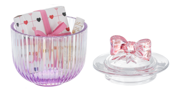 Ribbed Trinket Dish with Bow