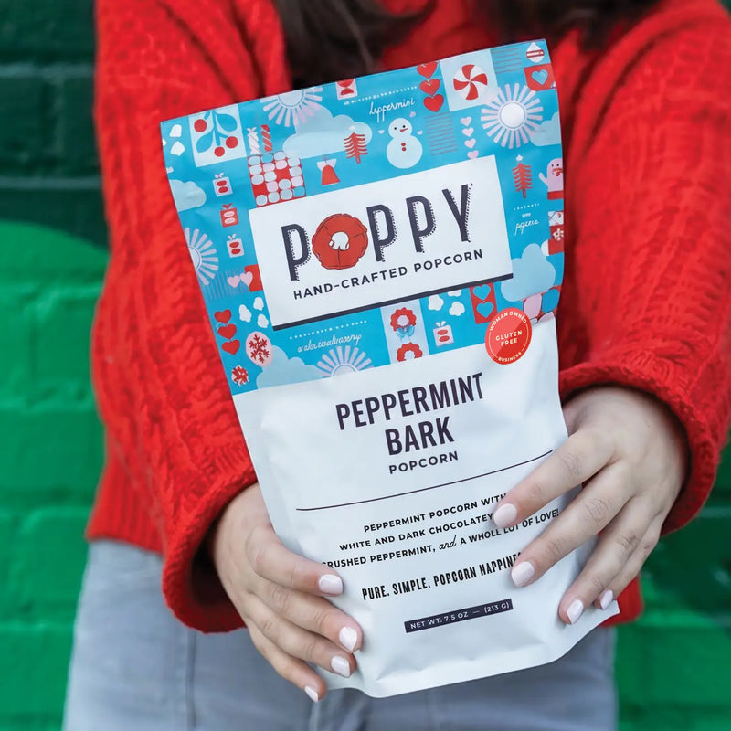 Holiday Peppermint Bark Popcorn