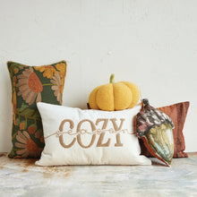 Bouclé Fabric Pumpkin Shaped Pillow