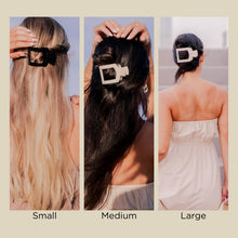Square Flat Hair Clip | Coconut White