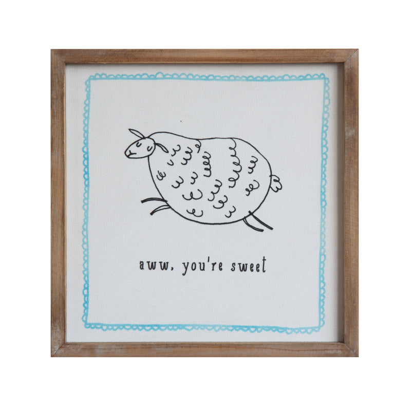 Aww, You're... Framed Wall Decor with Lamb