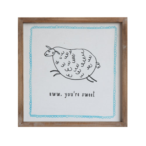 Aww, You're... Framed Wall Decor with Lamb