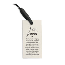 Dear Friend Thank You Linen Tag