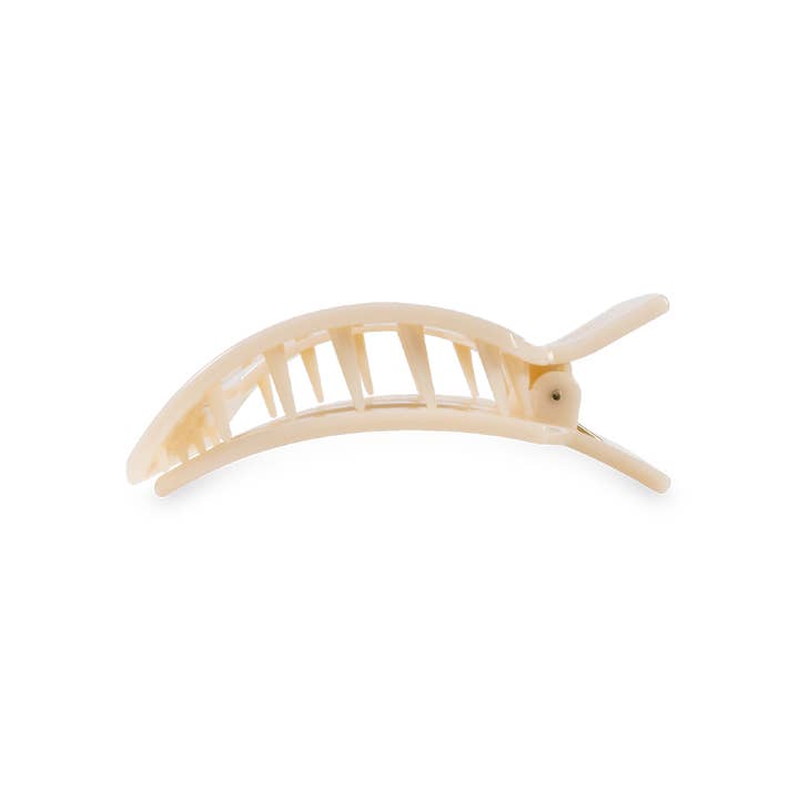 Square Flat Hair Clip | Almond Beige