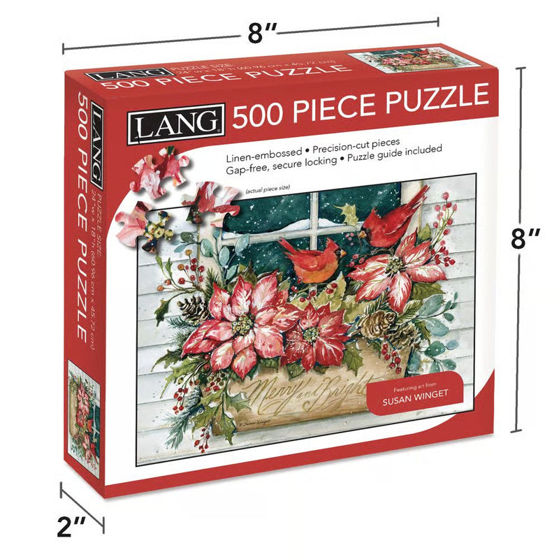 Poinsettia Window Box 500 Piece Puzzle