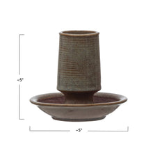 Stoneware Match Holder with Striker Plate