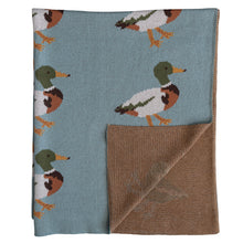 Cotton Knit Baby Blanket w/ Ducks, Multi Color