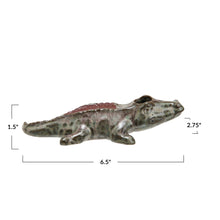 Stoneware Alligator Match Holder w/ Striker (Each One Will Vary)