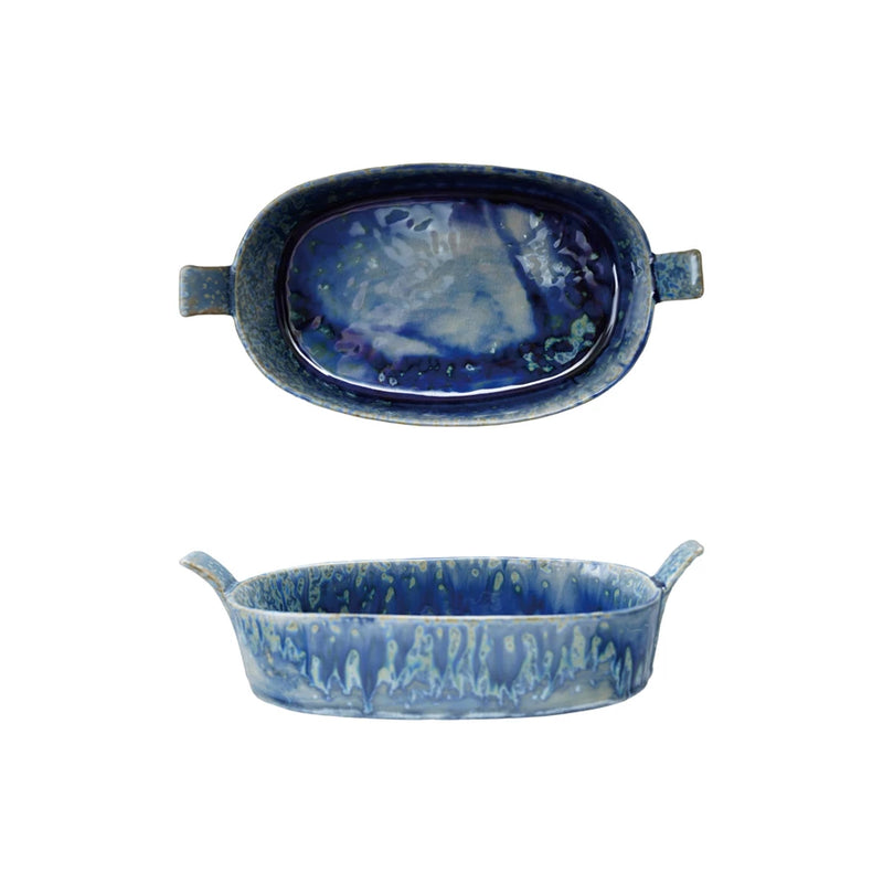 2 Cup Stoneware Baker with Handles (Each One Will Vary)