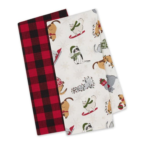 Meowy Christmas Dishtowel Set of 2