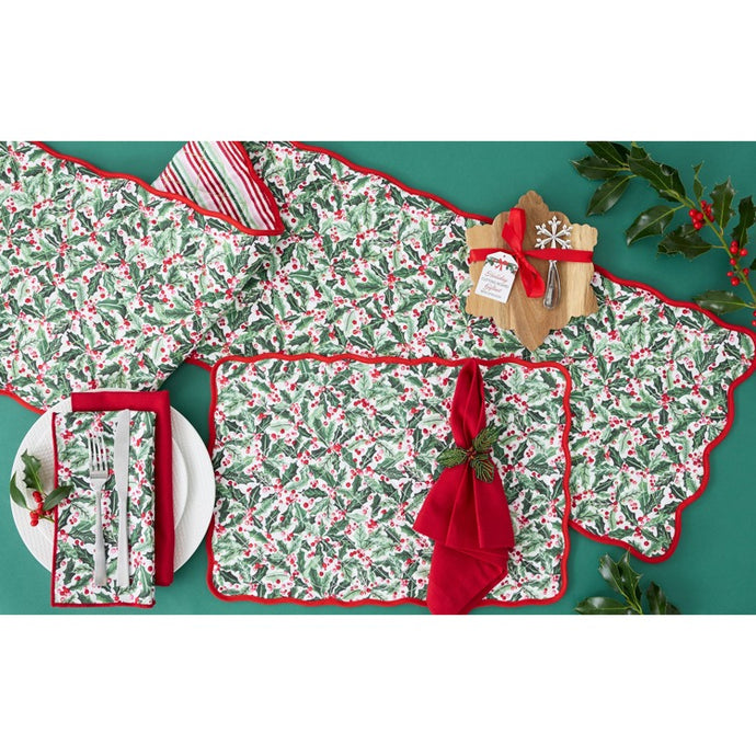 Holly Berry Slub Napkin