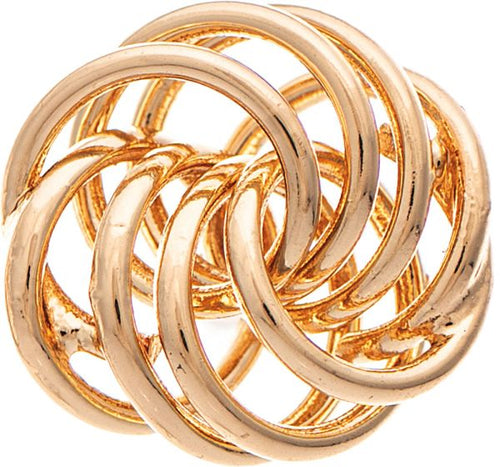 Gold Swirled Love Knot Post Earring